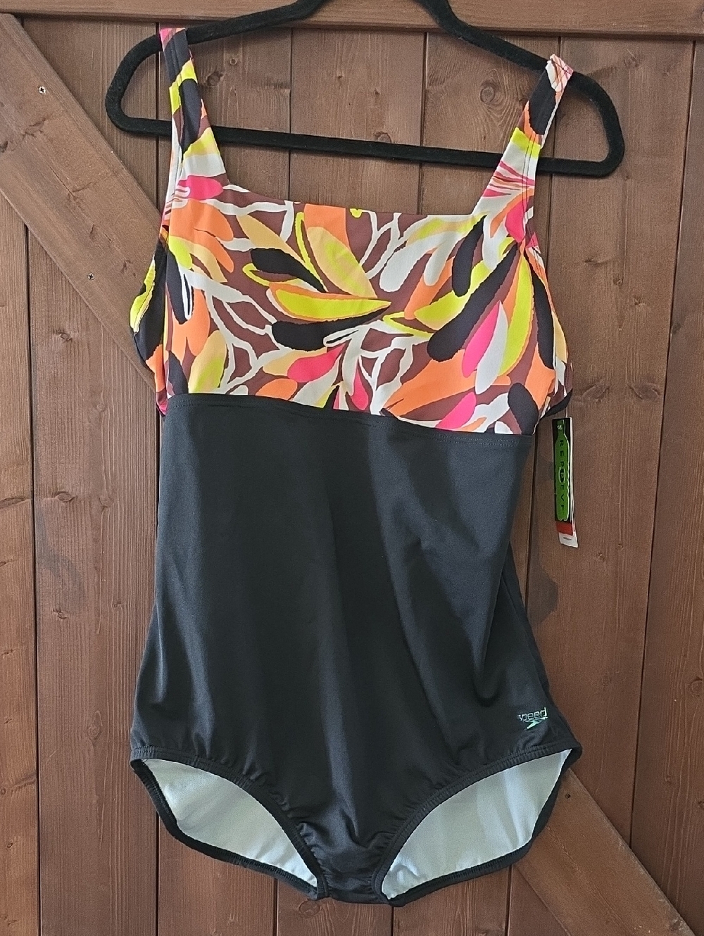 Speedo Black and White One-Piece Swimwear